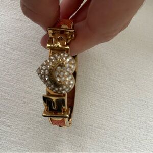 Juicy couture Gold Heart Bracelet with Rhinestones